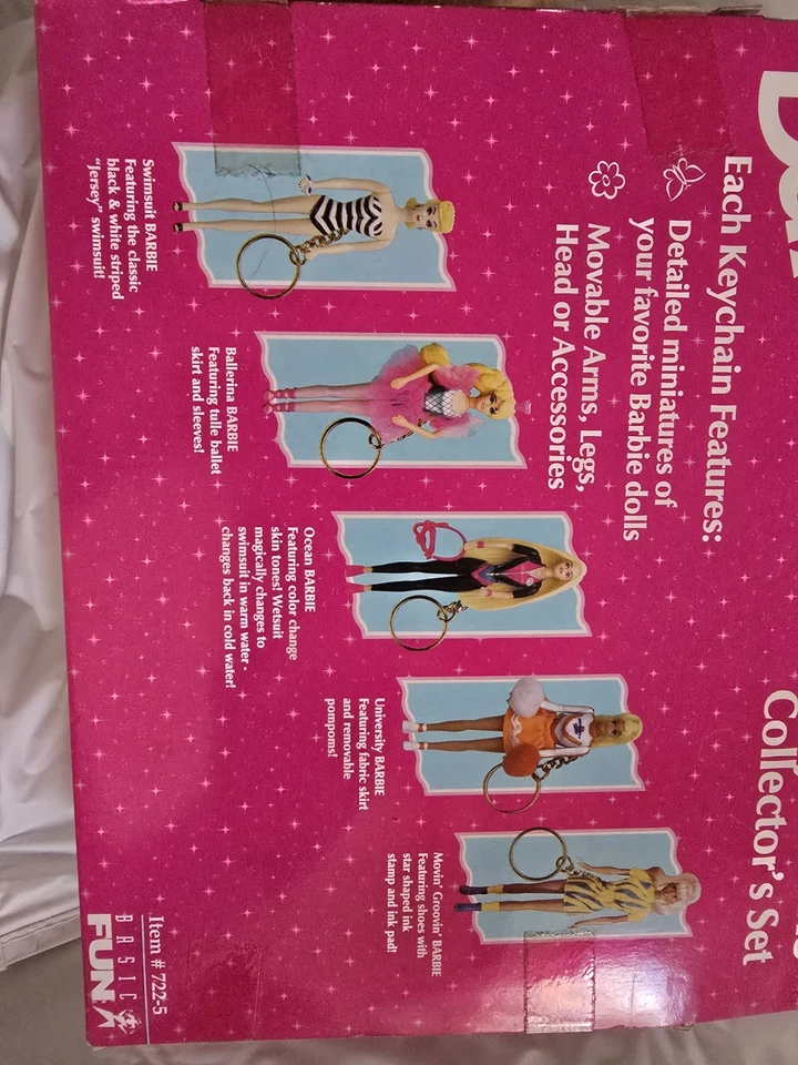 Juego de 5 llaveros de coleccionista 1998 ~NRFB~ #722-5 piezas móviles Foto 4 de 4