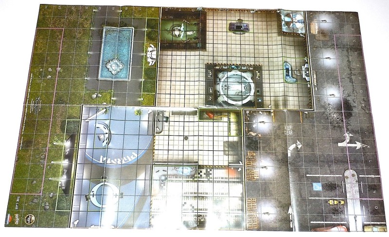 MARVEL  DC HEROCLIX - THE LAB OUTDOOR MAP & BLANK 2005 WIZKIDS 36 X 24