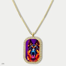 Amazing Cute German Shepherd Dog Breed Fashion Pendant Necklace Chain Picture Do