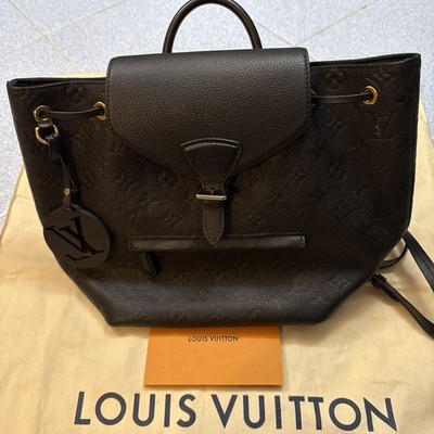 Louis Vuitton Monogram Black  Empreinte Montsouris Backpack Purse