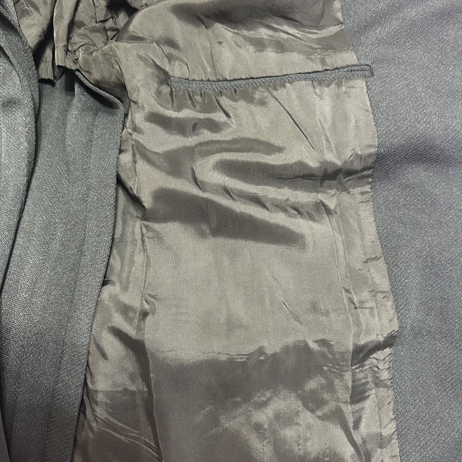 Vintage 1970s Black Leisure Suit Jacket with White Accents See Measurements