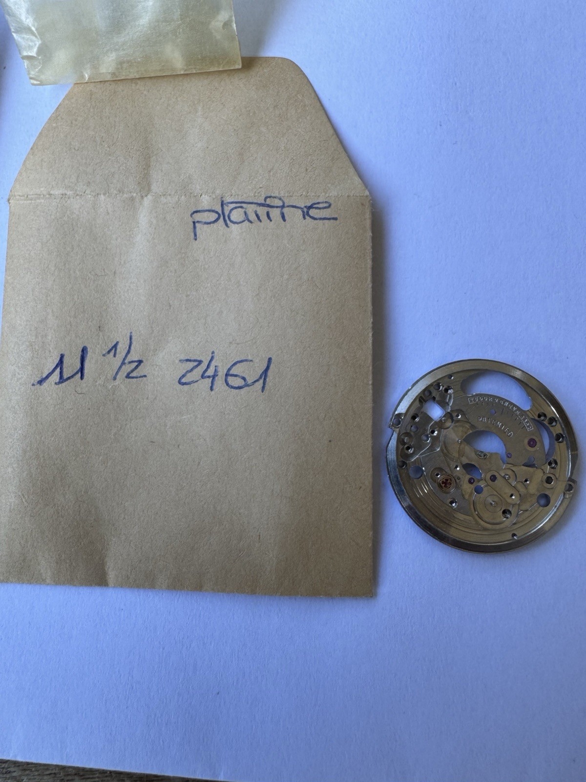 Vintage Tudor Prince Oyster 2461 Caliber Main Plate Movement