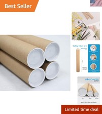 Secure 4 Pack 2" x 24" Mailing Tubes - Lightweight for Easy Transport  Storage