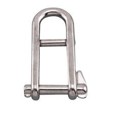 STAINLESS HALYARD SHACKLE WITH KEY PIN, 3/16" GRADE 316 SS
