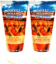 Bath Body Works SWEET CINNAMON PUMPKIN Nourishing Hand Cream Shea Butter NEW x 2