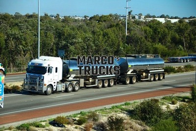 LKW Foto Freightliner Argosy Tankwagen Auflieger Australien weiß #g9df