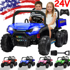 Kids Ride on Car 24V Electric Dump Truck 4WD 6 Wheeler Off-road UTV w/Remote LED