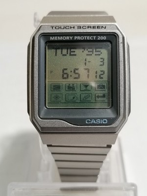 Rare Vintage  Casio Memory Protect 200 VDB-200 Touch Screen  Watch Wristwatch 