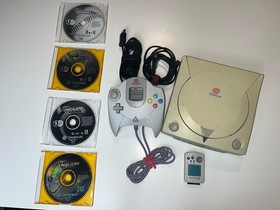 SEGA Dreamcast Home Console W/ Controller+ Memory Unit + 4 Games + Network Disc