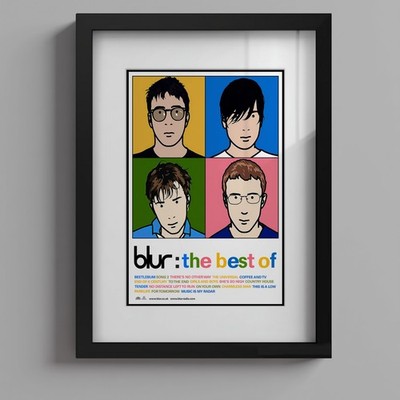 Blur - The Best Of Promo Poster Damon Albarn Three FRAMED PRINTS Options