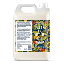 Natural Grapefruit & Orange Body Wash, Energising Shower Gel 5L Refill Pack 7.12 per litre