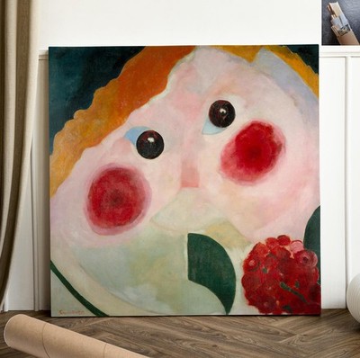 Theo Van Doesburg Holland Girl Ranunculus CANVAS WALL ART 24x24 in