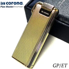 Gas Lighter IM CORONA Pipe Master Gas Injection Gold Engine Tan