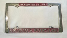 Vintage Brumos Porsche Jacksonville, FL License Plate Frame (Red 5)