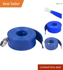 Heavy-Duty Vinyl Pool Backwash Hose 1.5 Inch x 50 Feet for Inground Pools