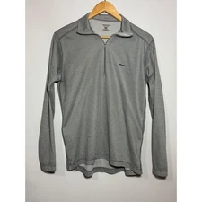 Patagonia Capilene 1/4 Zip Pullover Gray Long Sleeve Base Layer Shirt Mens M