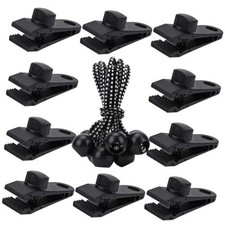 Tarp Clips Heavy Duty Lock Grip, 20 Pack Tarp Clamps, Shade Cloth Clips Black