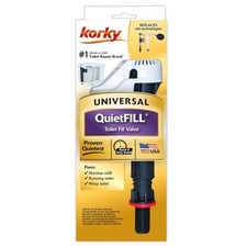Korky 528 Toilet Filling Valve Universal Quietfill, Black
