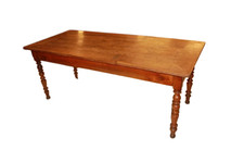 Tavolo rettangolare fisso francese rustico stile 600 in legno di ciliegio