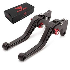 Motorcycle Adjustable Brake Clutch Levers Black Lever with Red Adjuster