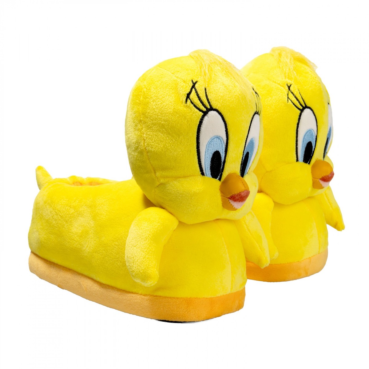 re Looney Tunes Tweety Bird 3D Plush Step-In Women's Slippers Yellow