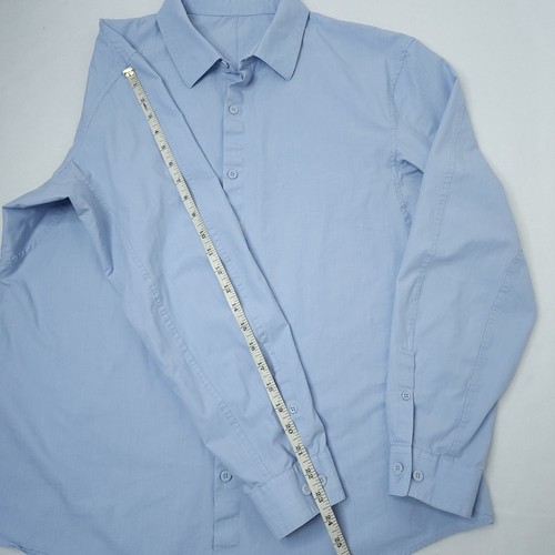 Lululemon Live in Practice Button Up Dress Shirt Mens L/XL Light Blue Stretch - Picture 8 of 10