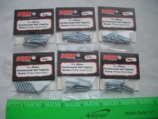 Lot of 6 Du-Bro 2299, 3 x 20mm Countersunk Self Tapping Screw, RC R/C Airplane