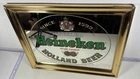 Heineken Vintage Gold Holland Beer Wall Bar Mirror Sign 13 3/4” x  16 3/4” READ