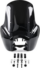 Black Tall Headlight Fairing Cover With Gloss Black Windshield Club Style Kit