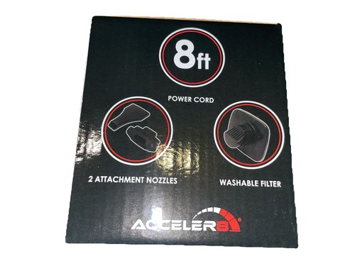 Acceler8 E-316 12V Auto Vacuum Cleaner 8ft Cord, 2 nozzle, Washable Filter - Picture 4 of 4