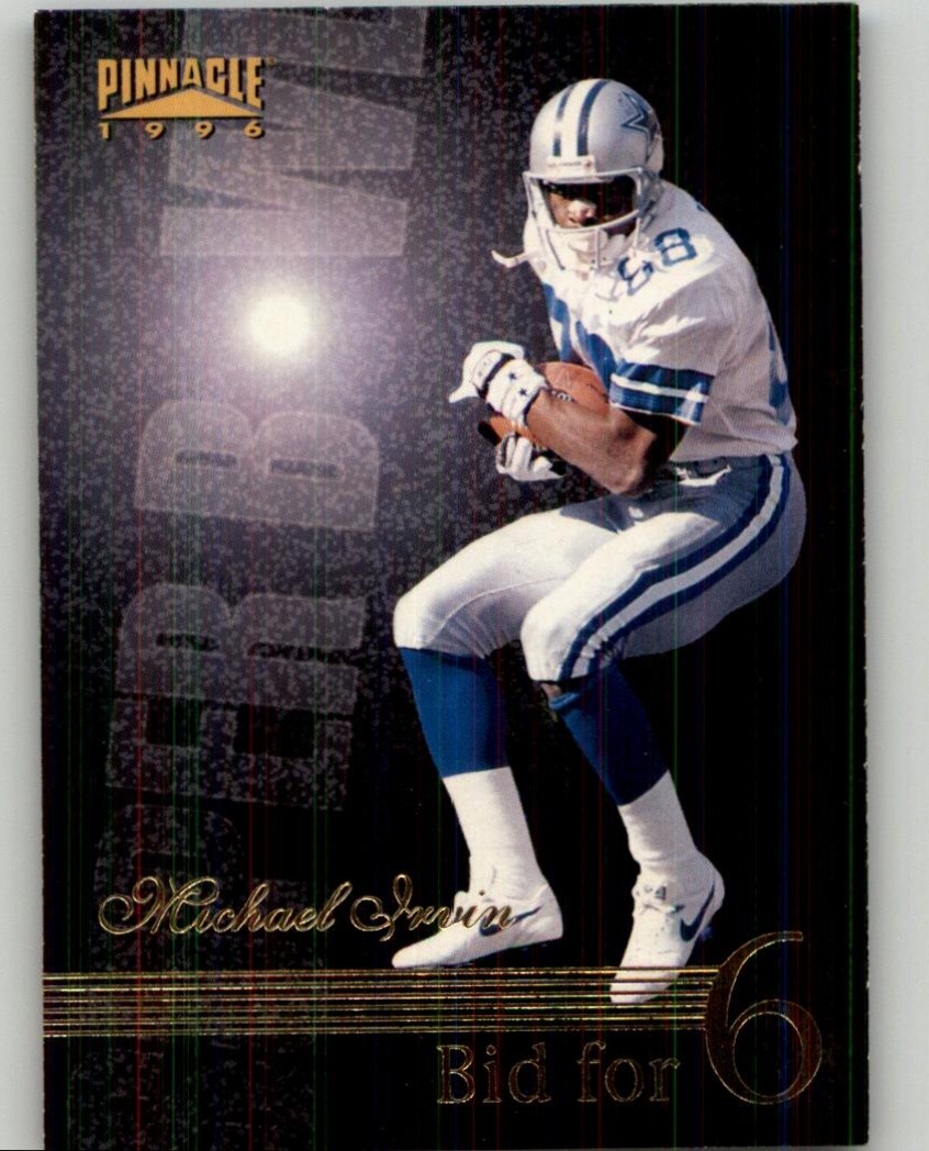 1996 Pinnacle Michael Irvin #185 Dallas Cowboys