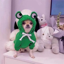 Frog Hoodie Pet Costume Dog Or Cat Halloween Cosplay Hooded Sweatshirt