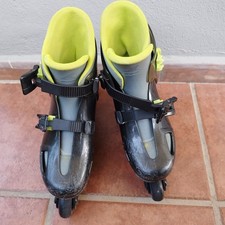PATTINI IN LINEA ROLLERBLADE JR LX MIS. 25 (UE 39) CON PARAPOLSI E GINOCCHIERE