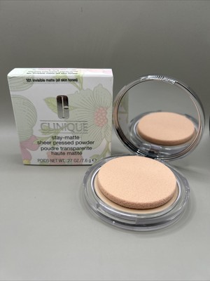 Clinique Stay Matte Sheer Pressed Powder Oil Free 101 Invisible Matte 0.27oz New