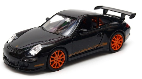 Welly Porsche 911 997 GT3 Rs Schwarz MaßStab 1:34 1:39 4,5 Zoll Diecast...-image