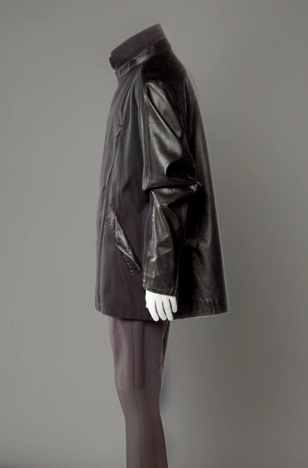 Versace Men’s Size U.S. 50 EU 60 XXL Black Nylon And Ultra Soft Faux Leather - Image 2 of 4