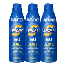 Sport Sunscreen Spray SPF 50, Water Resistant, Oxybenzone Free, 3 Pack