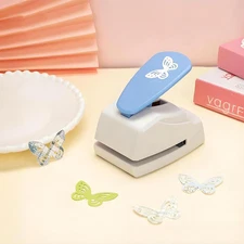 Large Heavy-Duty Butterfly Craft Hole Punch, DIY Scrapbooking Tool for Cardstock