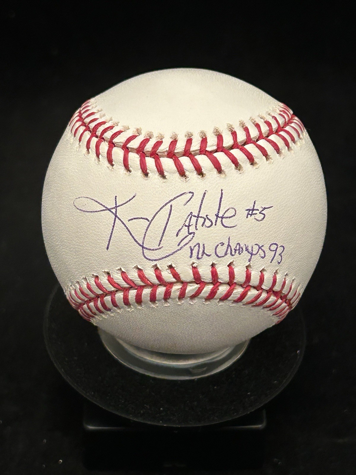 Kim Batiste Phillies Autographed Signed ROMLB Baseball 93 NL Champs PSA COA