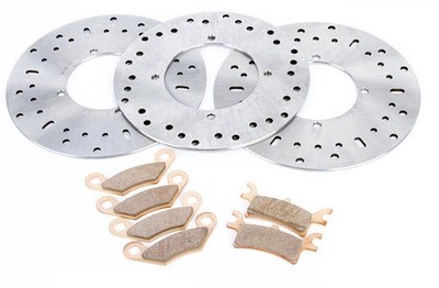 Front and Rear Brake Rotors and Brake Pads fits 2006 Polaris Sportsman 500 EFI