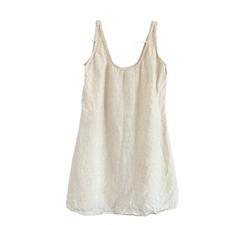 Reformation Oatmeal Linen Mini Dress Sleeveless Scoop Neck Beige Size S