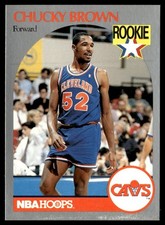 1990-91 Hoops Chucky Brown Rookie Cleveland Cavaliers #71