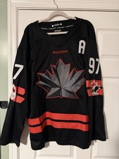 Custom Team Canada McDavid 97 Hockey Jersey Unisex Adult Black Red Size L