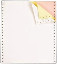 9-1/2 x 11" Dot Matrix Pinfeed Continuous Tractor Feed Computer Paper (3 Part)