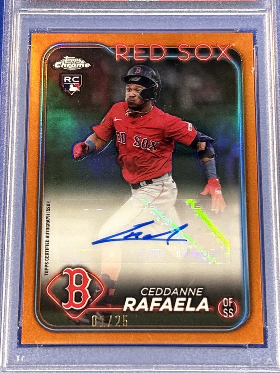 2024 Topps Chrome Update Ceddanne Rafaela RC Auto /25 Orange