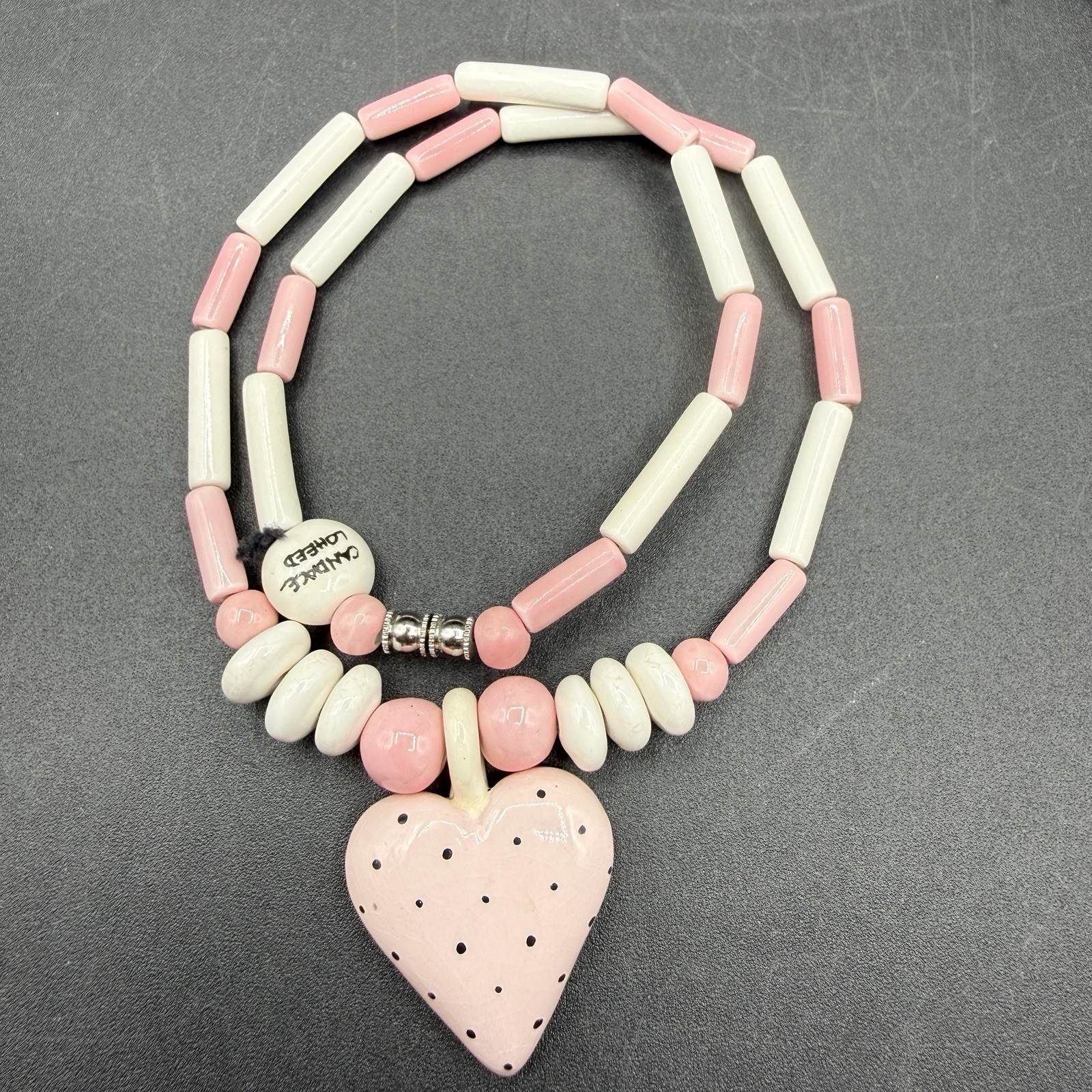 Ruby Z Candace Loheed Ceramic Pink, White  Beaded… - image 9
