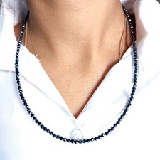 Black Diamond Beads, Faceted Round Black Diamond Beads, AAA Diamond Beads, 3mm