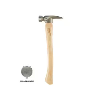 19 oz. Wood Milled Face Hickory Framing Hammer, 48-22-9419