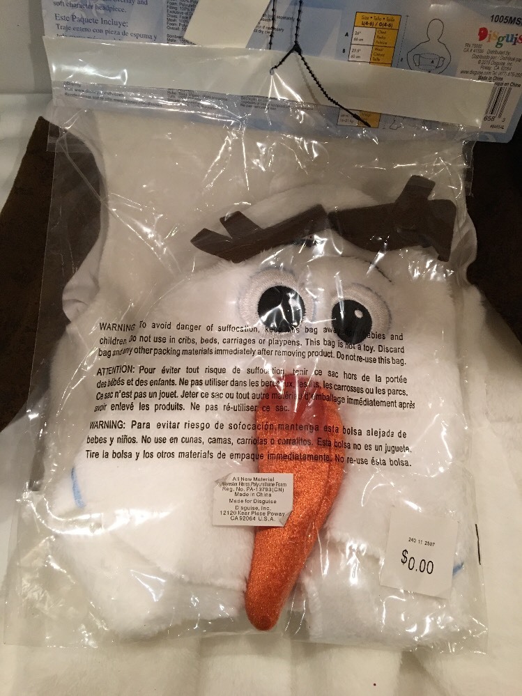 マスコット NEW FROZEN OLAF DELUXE TODDLER COSTUME SIZE LARGE (4-6) | eBay