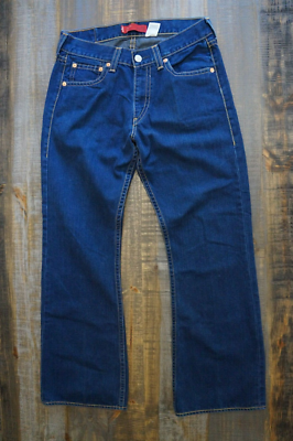 Vintage Levis Type 1 Jeans True Boot Cut Mens 34x32 Red Tab Blue